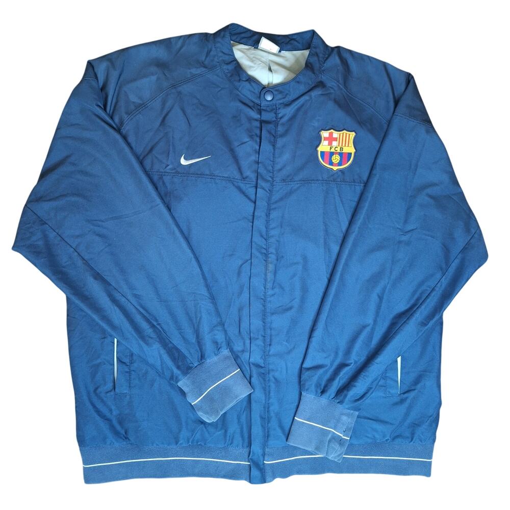 ​RARE Vintage 2008 Nike FC Barcelona Woven Sideline Track Jacket Men's EUC - XL